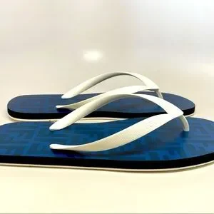 Fendi | Shoes | Fendi Ff Zucca Logo Navy Blue White Beach 